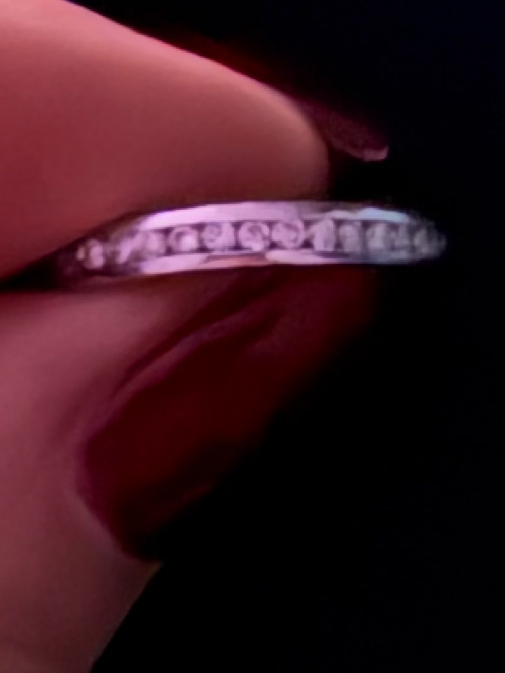 .5 caret diamond and platinum eternity band size 4.5